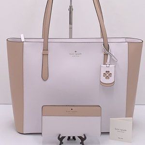Kate Spade Schuyler Medium Leather Tote & Large Slim Bifold Leather Wallet